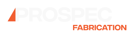 PROSPEC Fabrication Logo White Text PNG